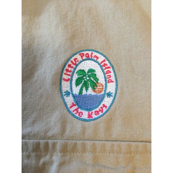 Rare Gadol Little Palm Island X The keys Men's XL Xtra Large Khaki Fishing Shirt - Picture 4 of 6